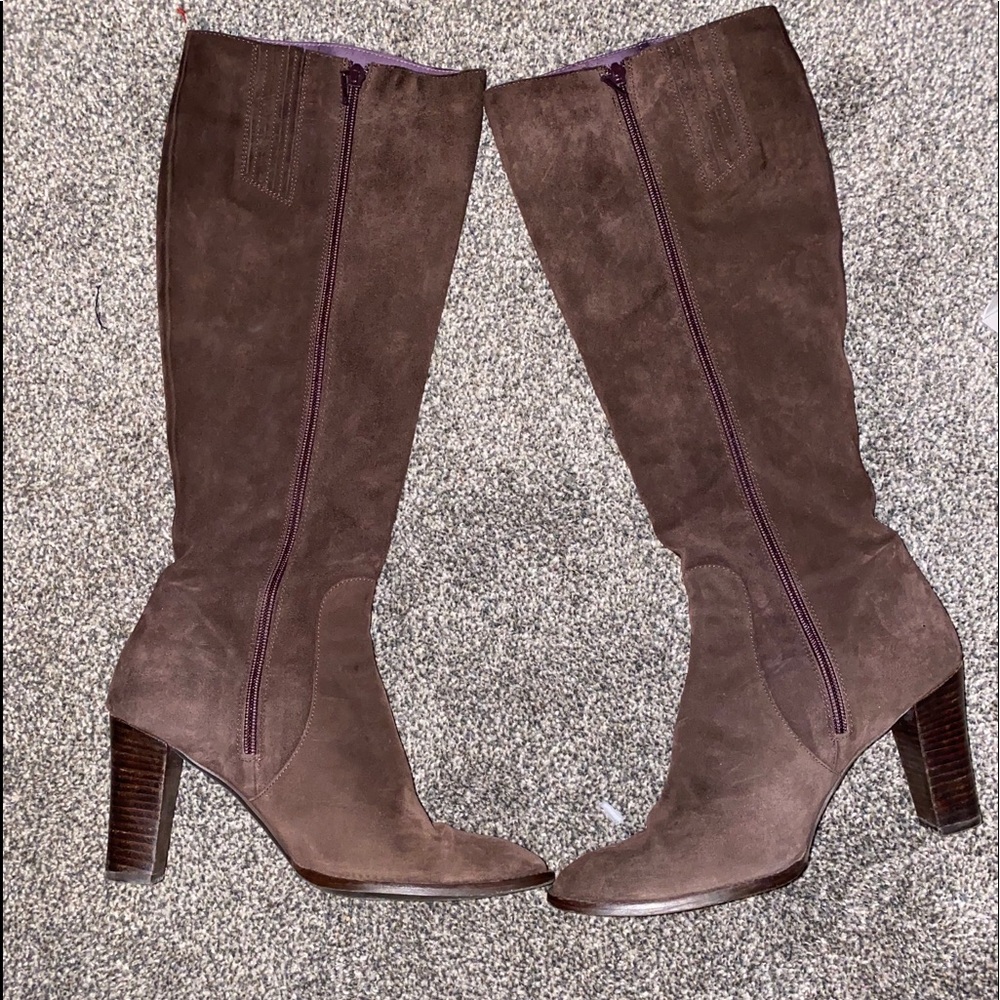 Boden Brown suede knee high boots